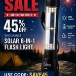 Endurance Solar 8-in-1 Flash Light